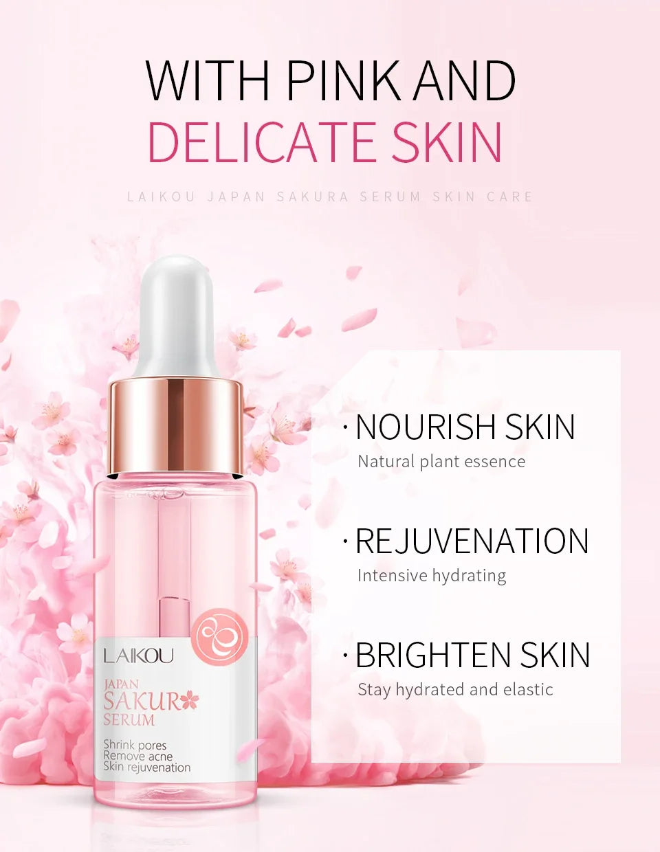 LAIKOU Sakura Face Essence Anti-Wrinkle Serum – 17ml